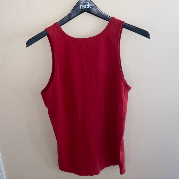 Men’s red y2k gym athlete attire tanktop workout stylish sleeveless active shirt - Picture 5 of 10